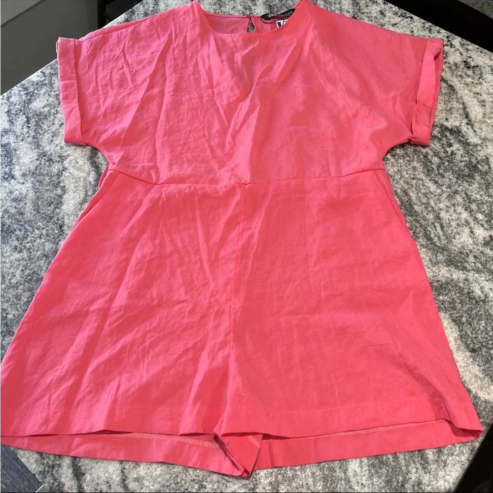 Pink Short Sleeve Romper